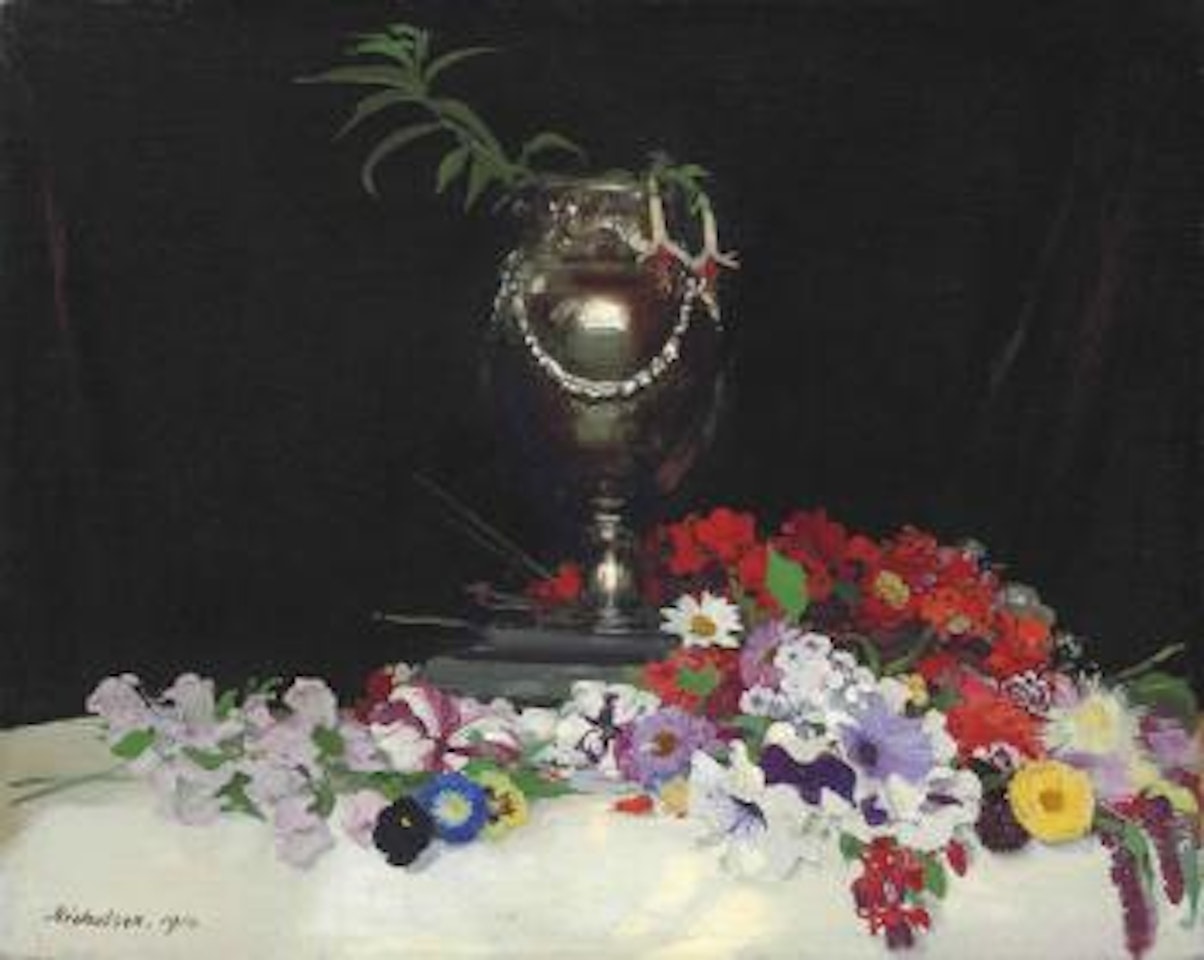 Urn and Flowers on a Table by William Nicholson