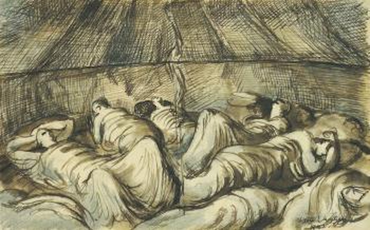 Soldiers in a Bell Tent by Keith Vaughan