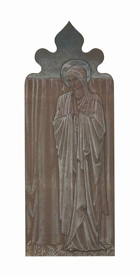 The Virgin Mary: A Cartoon for Stained Glass at Ashton-under-Lyne by Edward Coley Burne-Jones