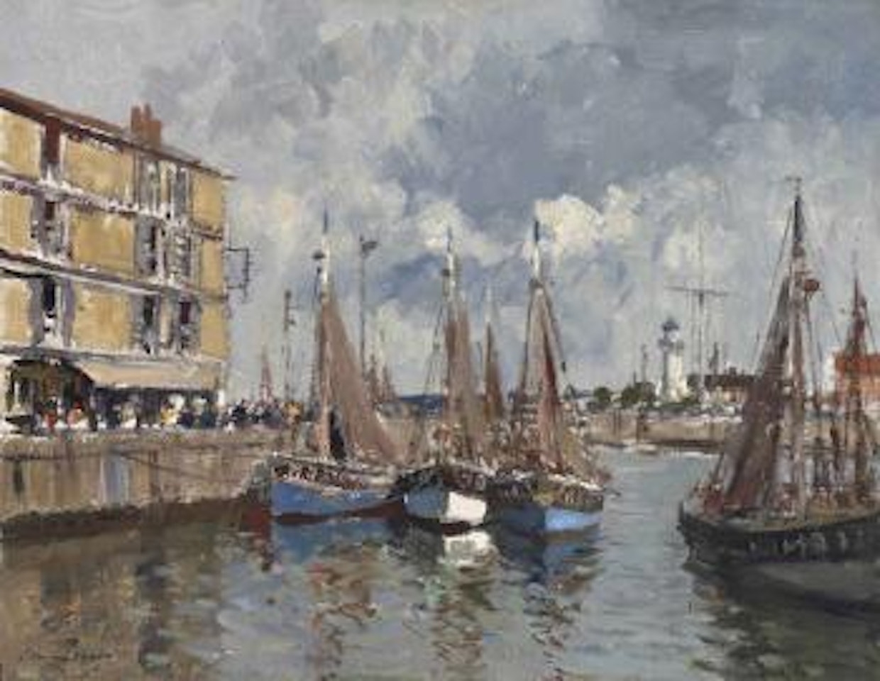 Fishing boats, Honfleur by Edward Seago