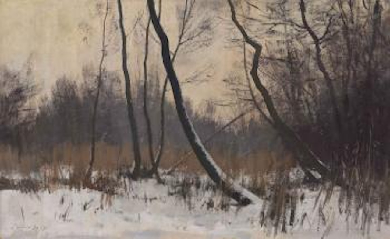 The reed bed, Winter by Edward Seago