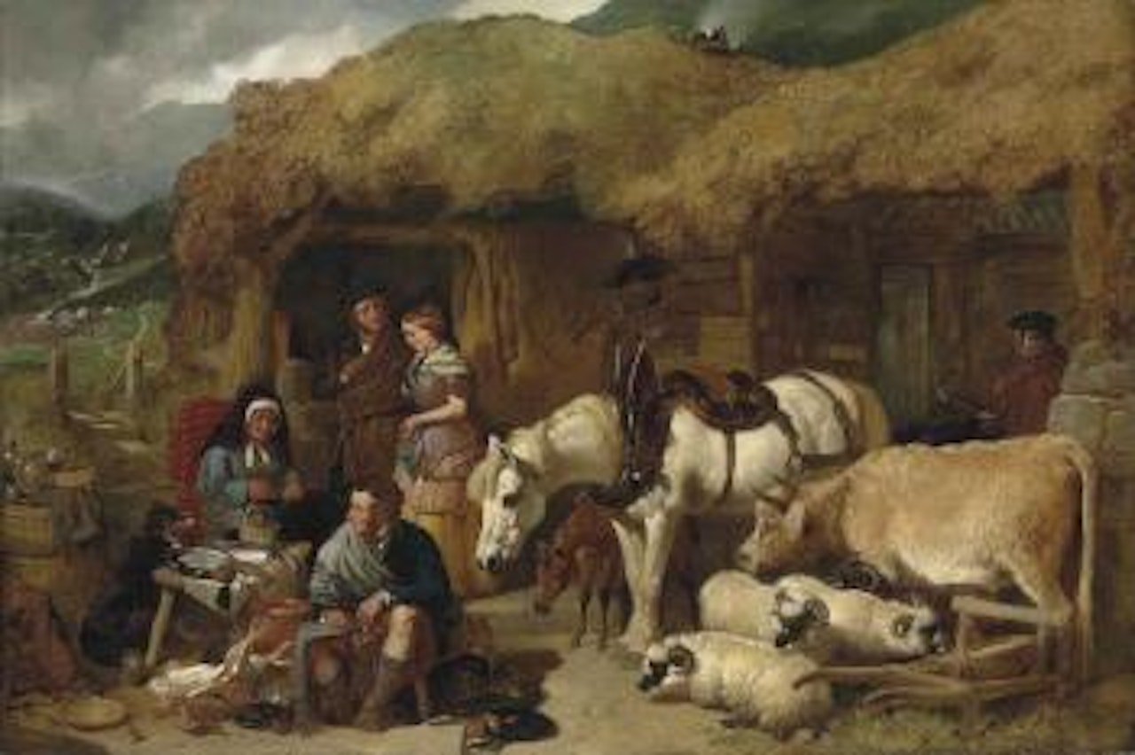 The gamekeeper's shack in the Highlands by John Frederick Herring