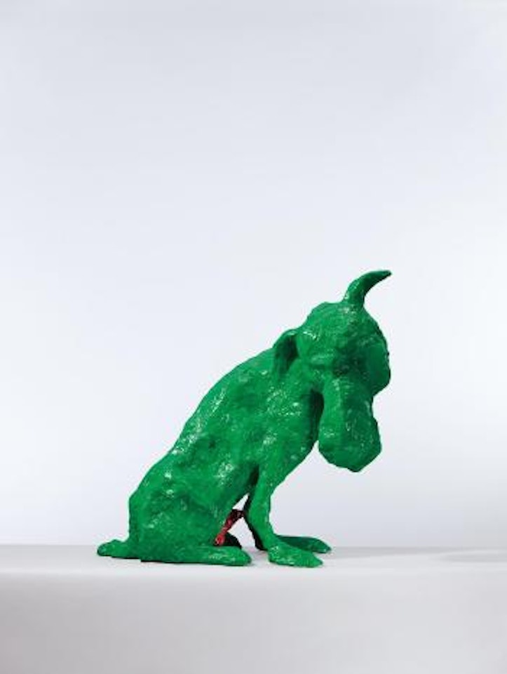 Green dog into Taihu lake stone by Zhou Chunya