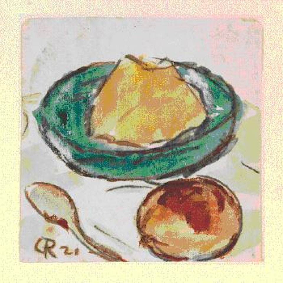 Stilleben mit Puddingschüssel by Christian Rohlfs