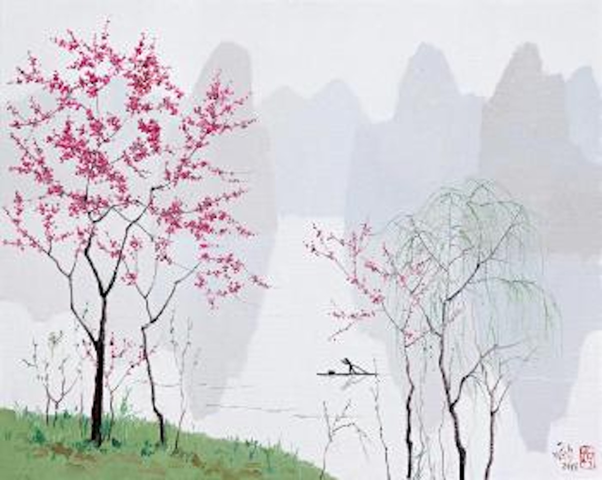 Spring river by Pang Jiun