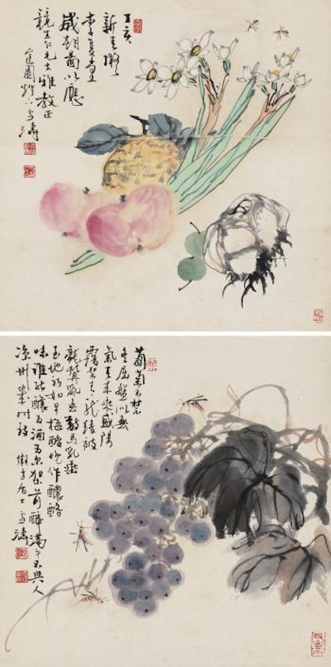 Fruits; Graps by Wang Xuetao