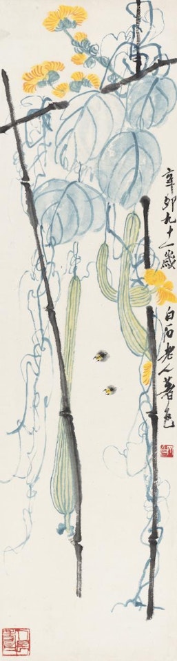 Loofah And Bees by Qi Baishi