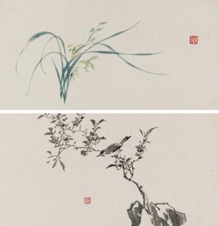 Flowers And Bird by Pu Ru