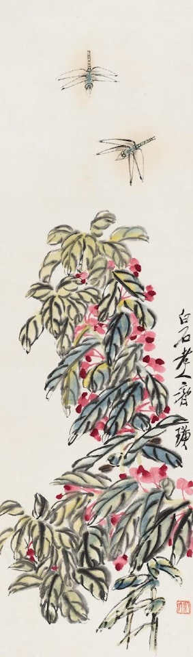 Balsamine And Dragonfly by Qi Baishi