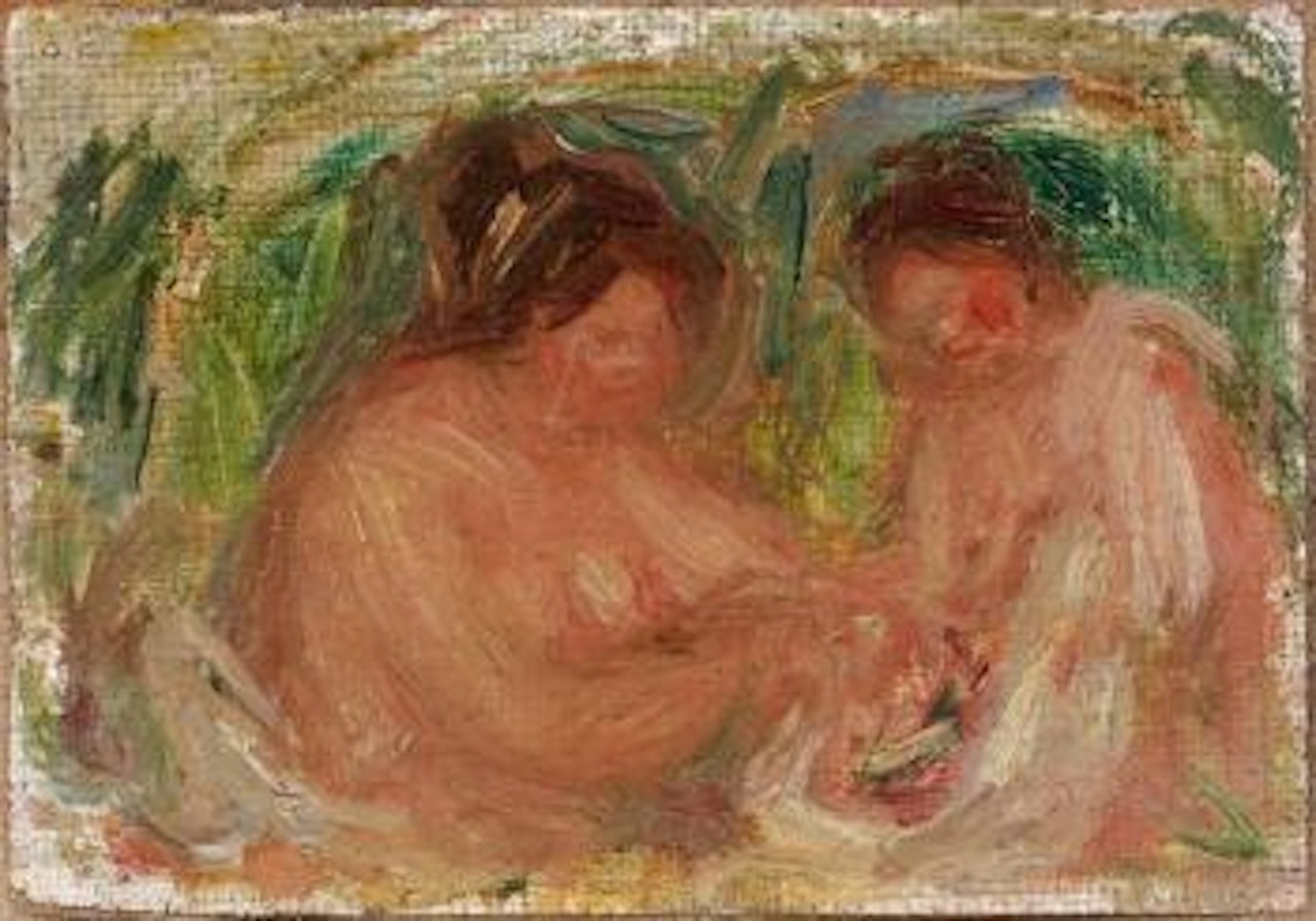 Etude de deux nus en buste by Pierre-Auguste Renoir