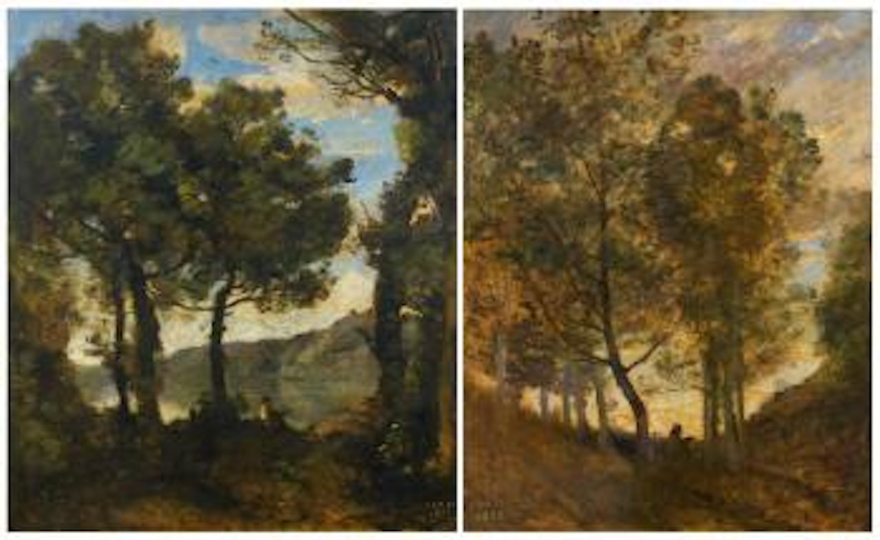 Matinée au bord d'un lac. Coucher de soleil après l'orage by Jean Baptiste Camille Corot