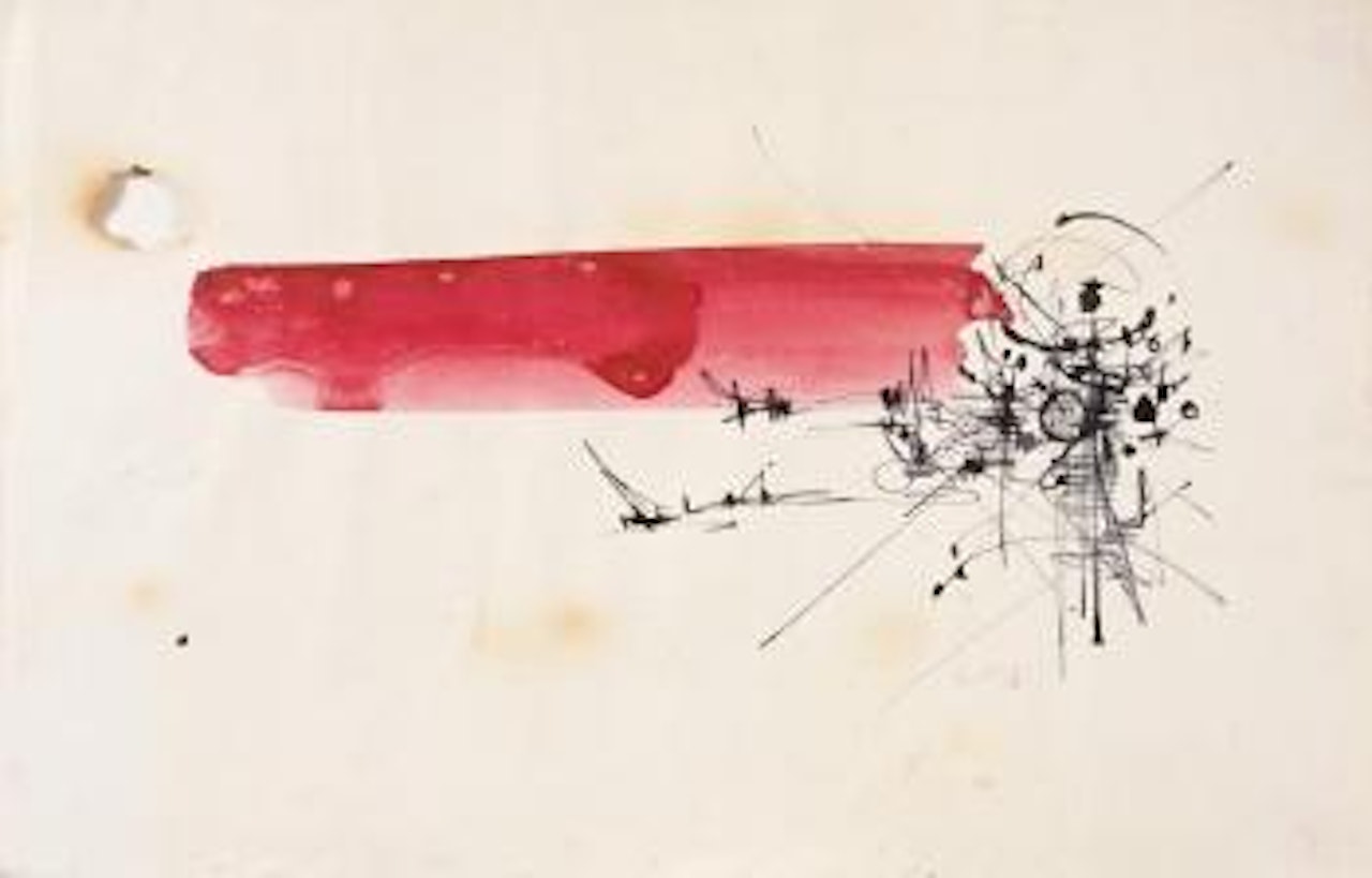 Composition en noir et rouge by Georges Mathieu