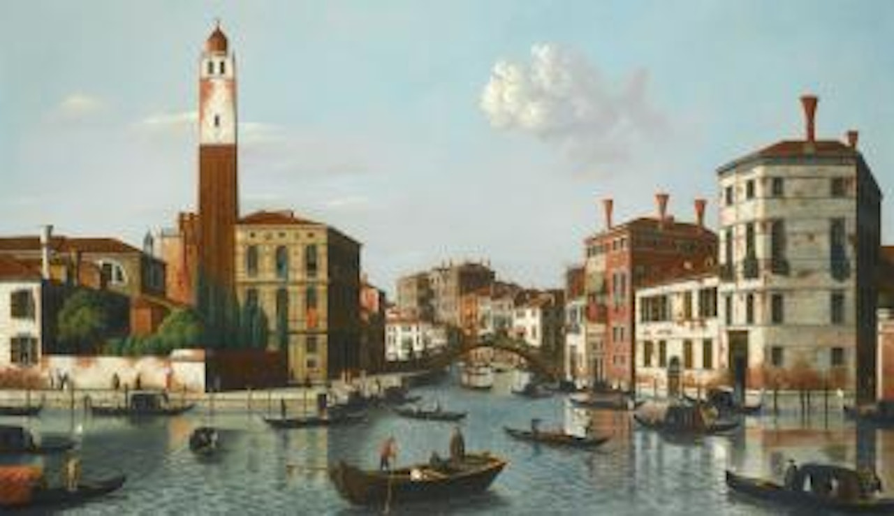 Venice, a View Of The Church Of San Geremia And The Entrance To Canneregio From The Grand Canal by Canaletto