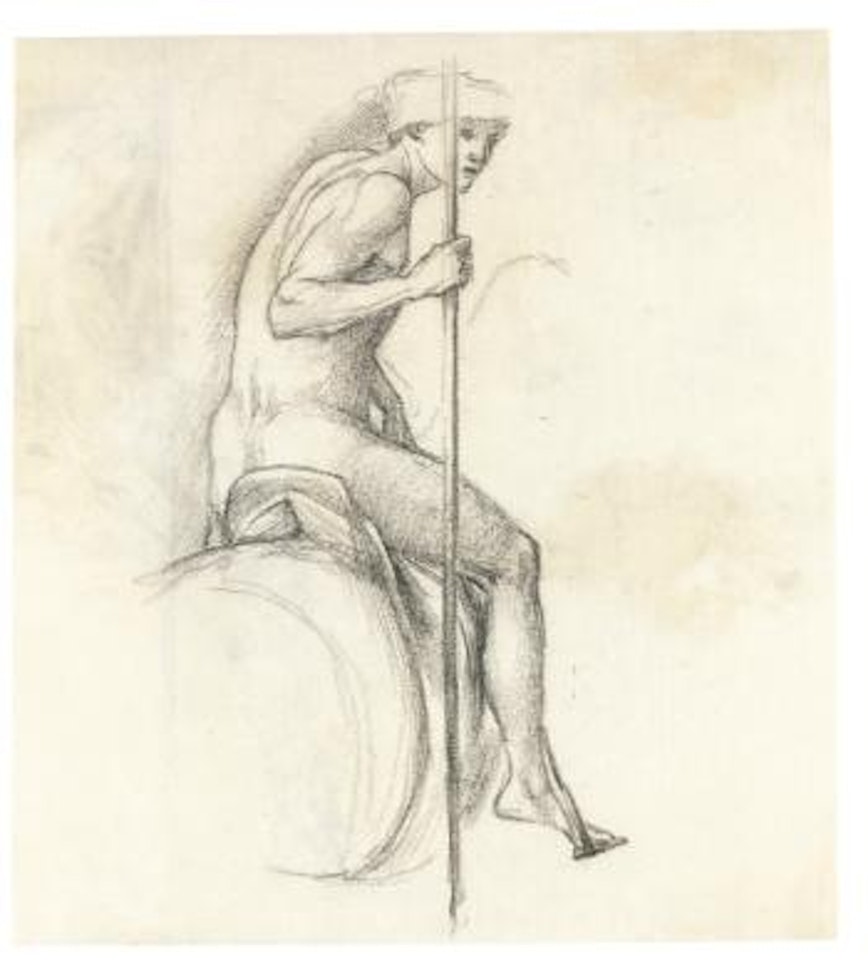 Study Of a Male Nude For The Figure Of Sir Gawaine In The Tapestry The Failure Of Sir Gawaine by Edward Coley Burne-Jones
