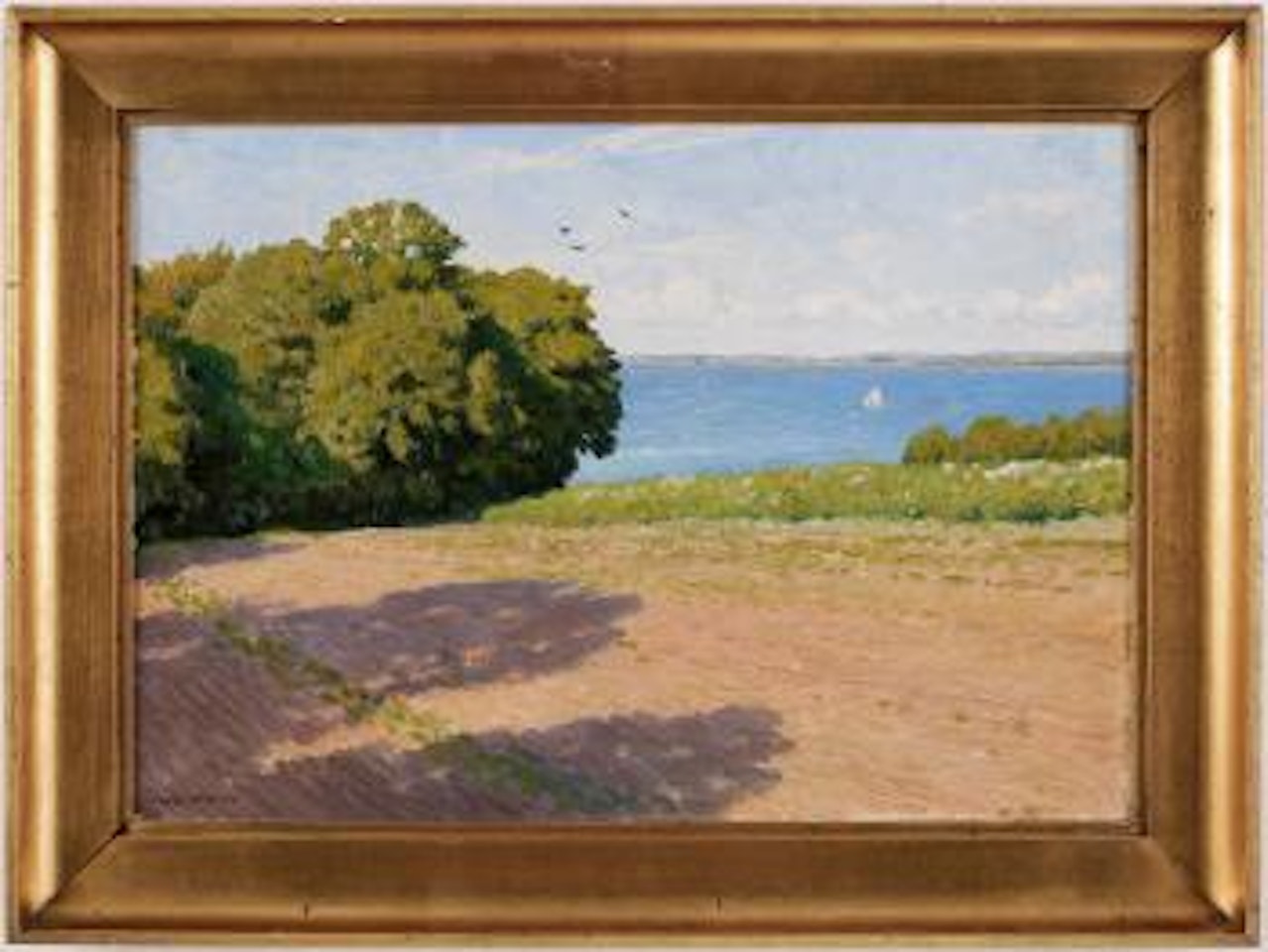 Landskap med utsikt över fjärd by Paul Fischer