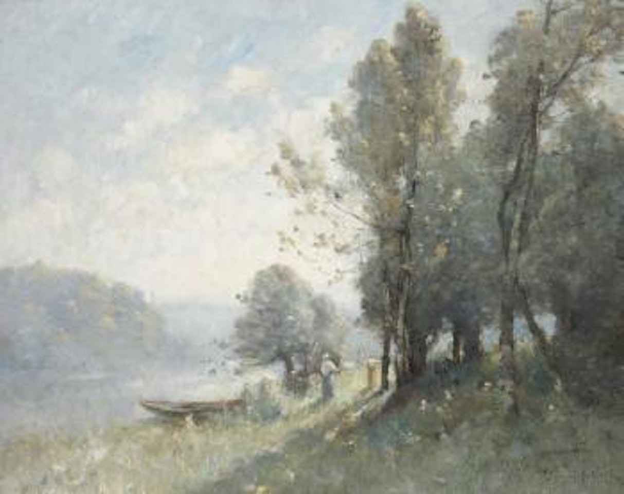 Le matin, environs de Chinon (Vienne) by Paul Désiré Trouillebert