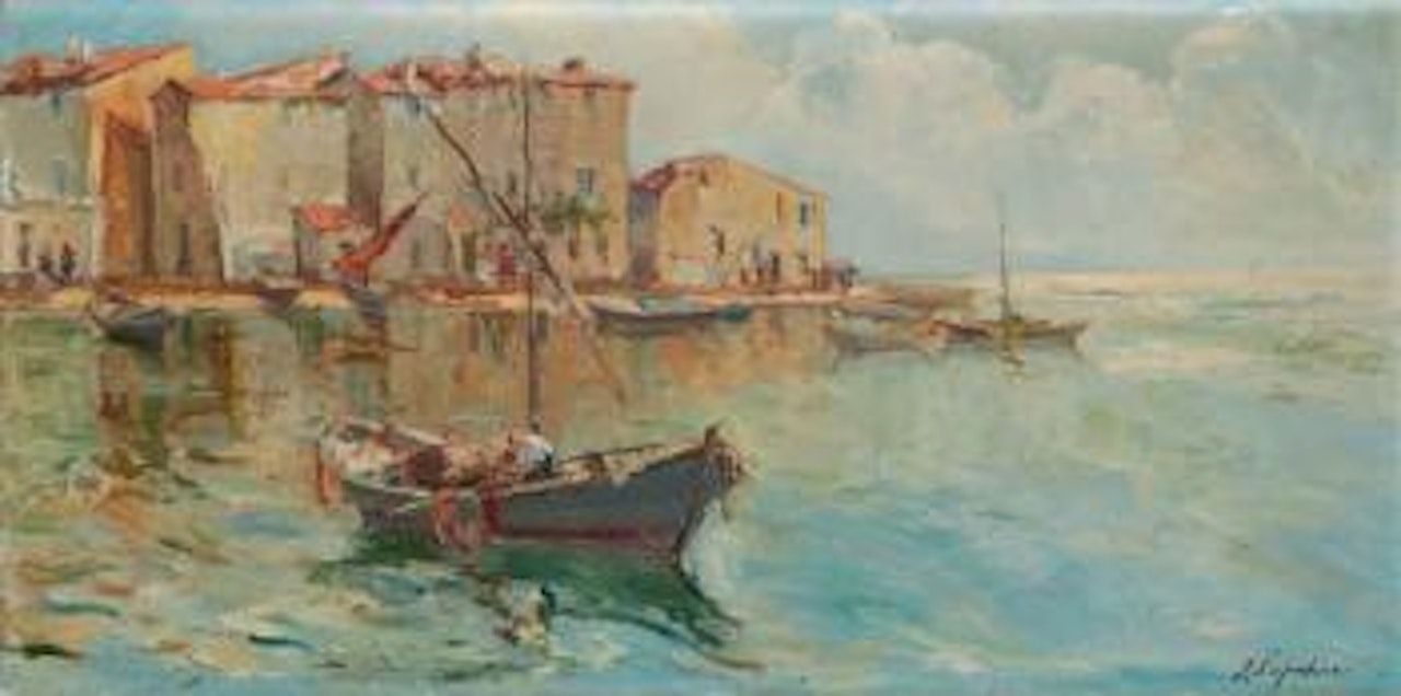 Barque à Saint Tropez by Georgij Aleksandrovic Lapschin