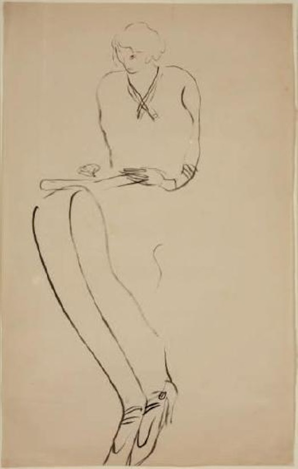 Femme dessinant by Sanyu