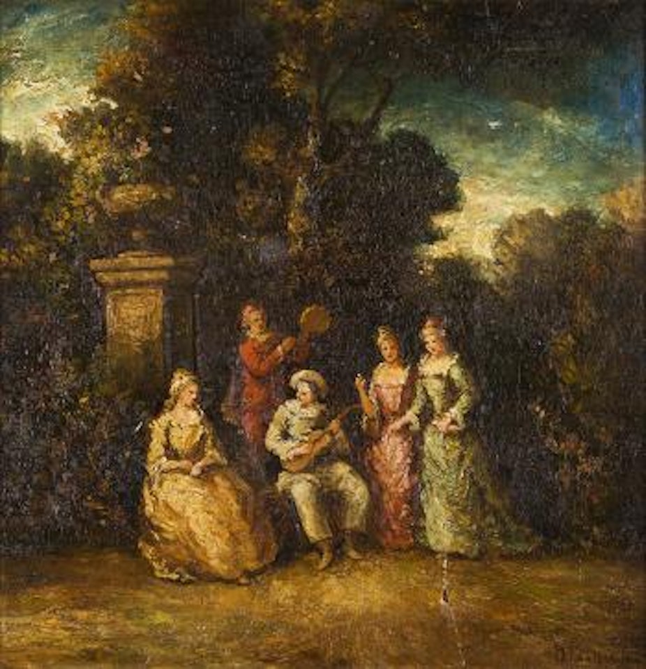 Concertino nell'antica villa by Adolphe Monticelli