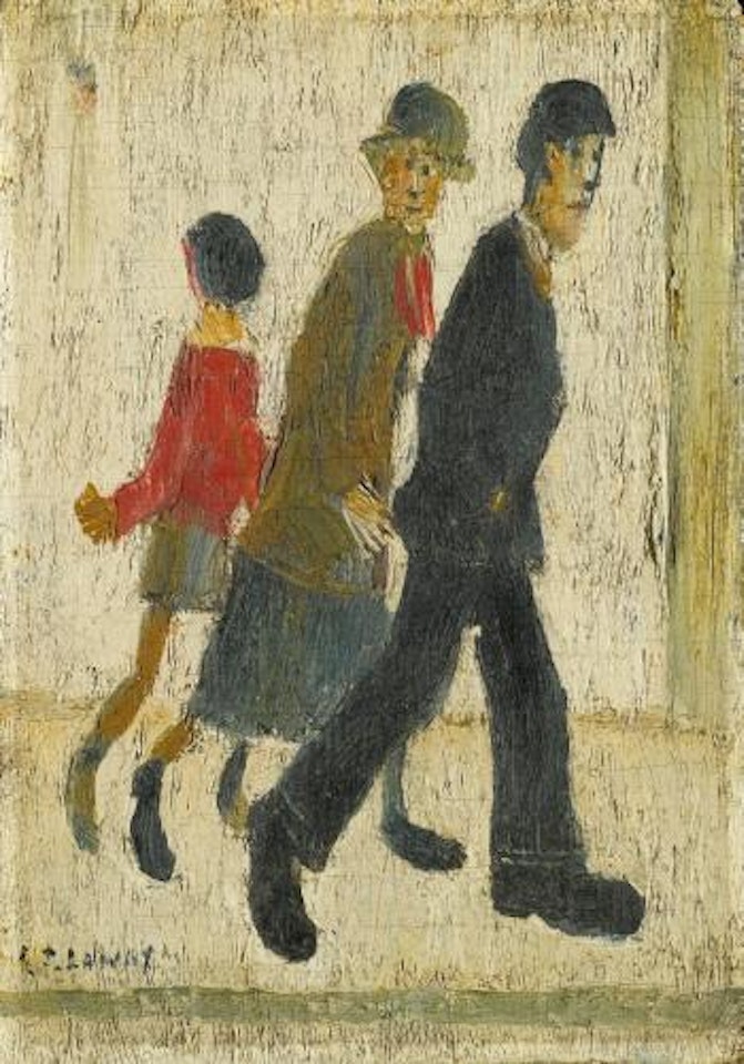 Three Figures by Laurence Stephen Lowry