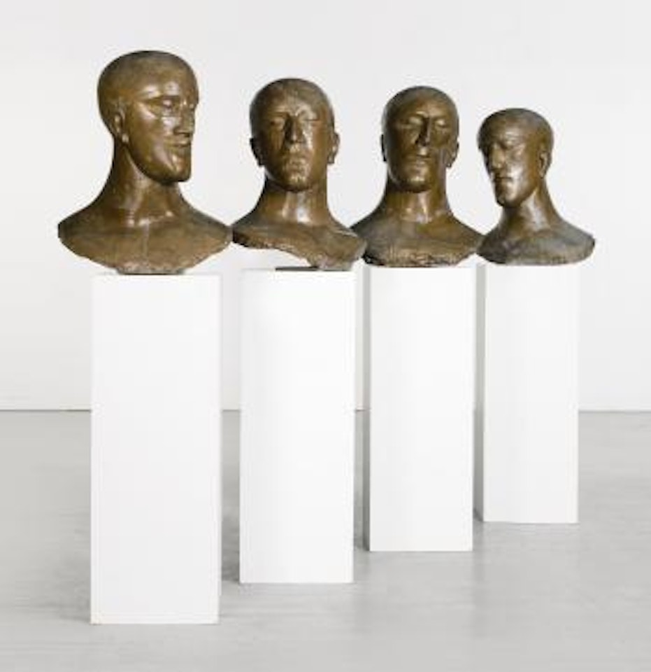 Tribute Head I, II, III, IV: a Group Of Four by Elisabeth Frink