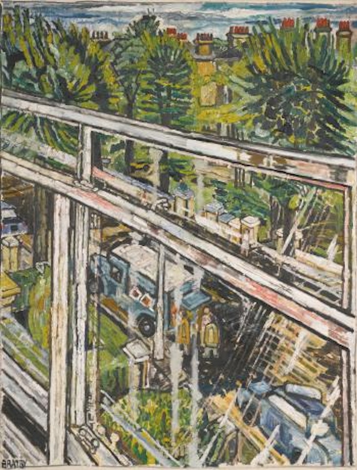 Road With Grocery Lorry by John Bratby