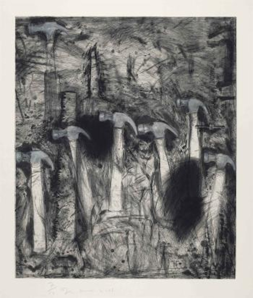 Seven White Hammers by Jim Dine