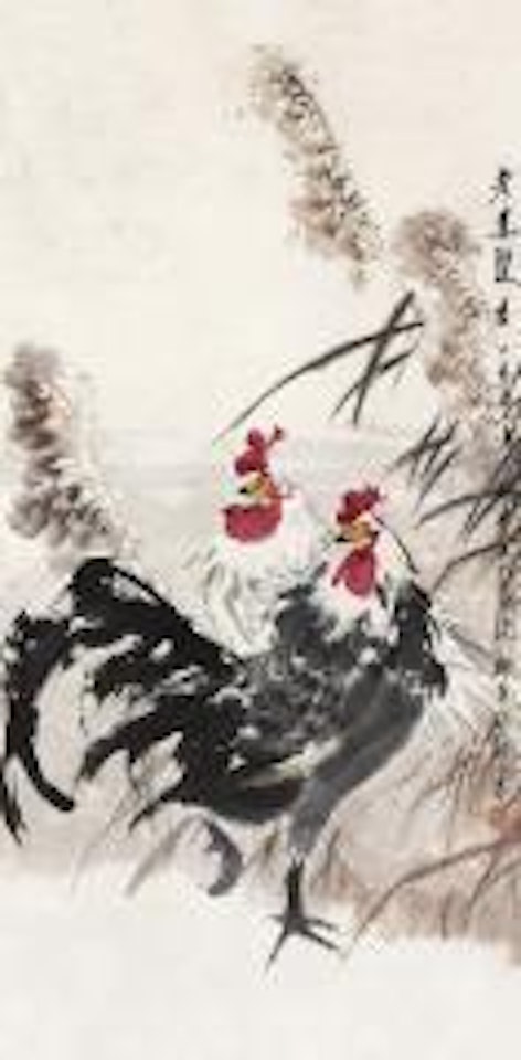 Roosters by Lou Shibai
