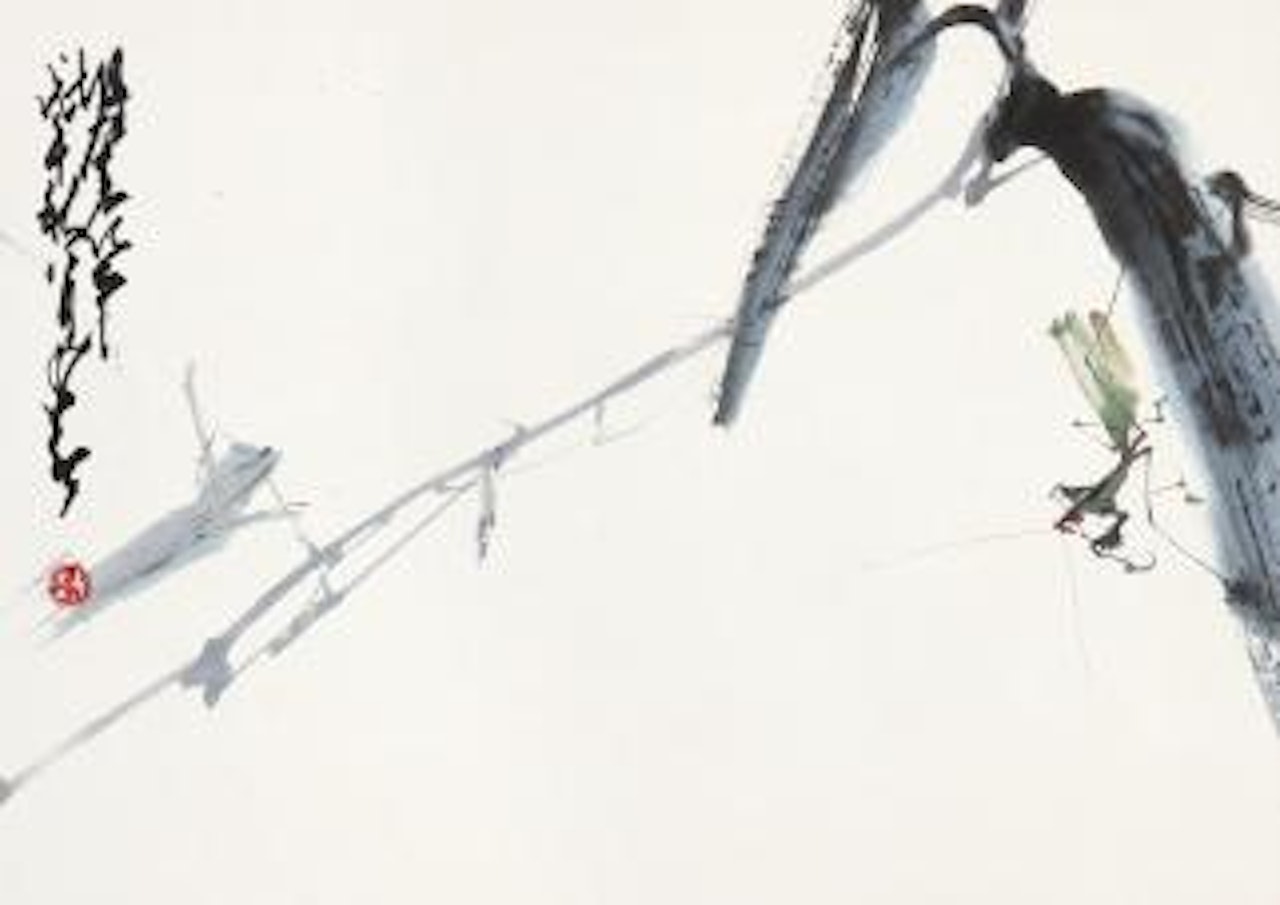 Bamboo and mantis by Zhao Shao'ang