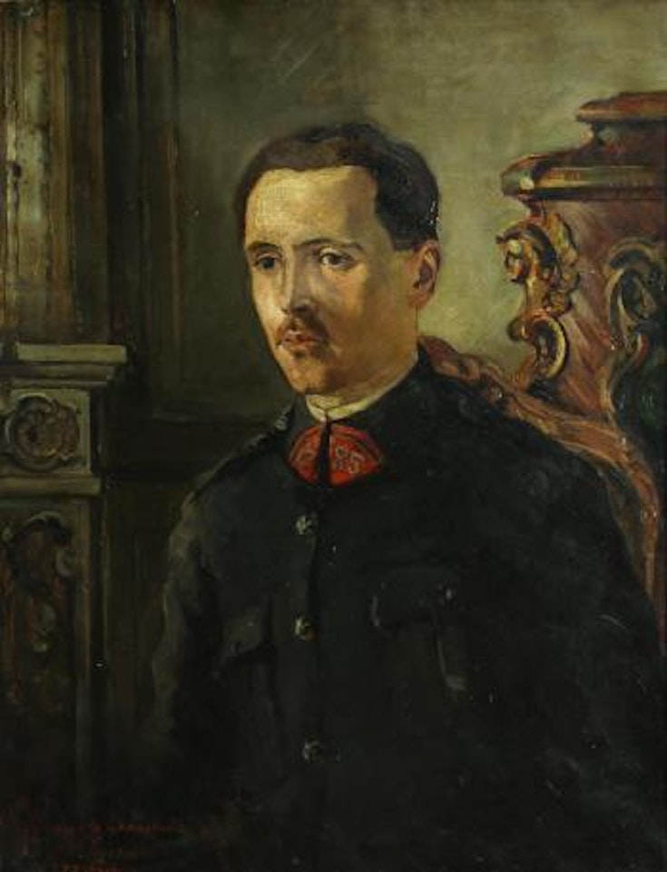 A portrait of a military officer by Jean Francois Raffaelli