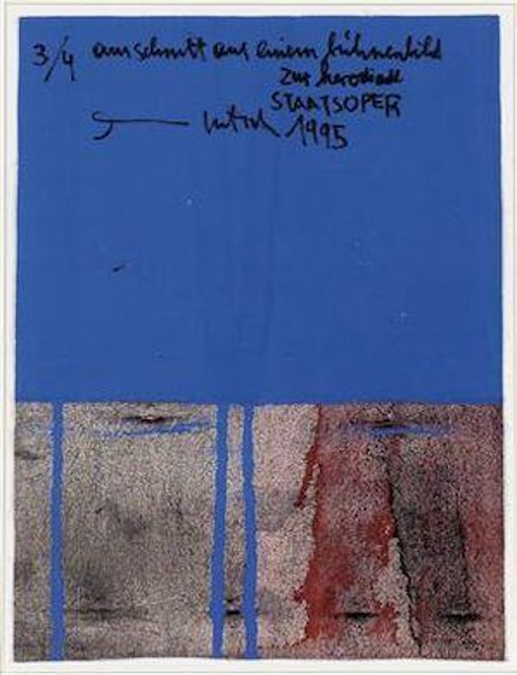 Ausschnitt aus einem Bühnenbild zur Herodiade/ Staatsoper by Hermann Nitsch