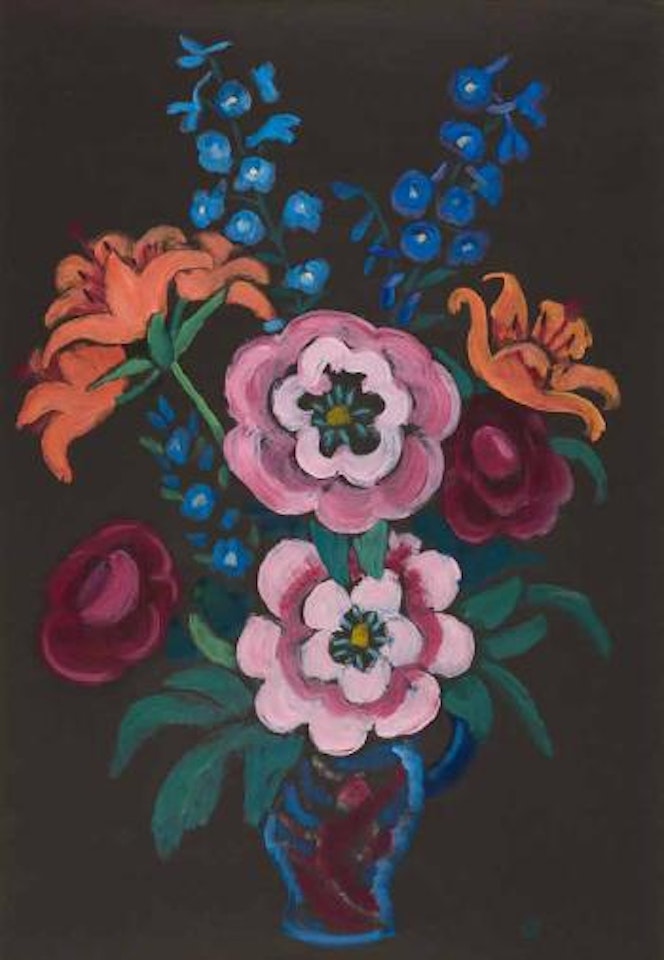 Päonien, Feuerlilien und Rittersporn by Gabriele Münter