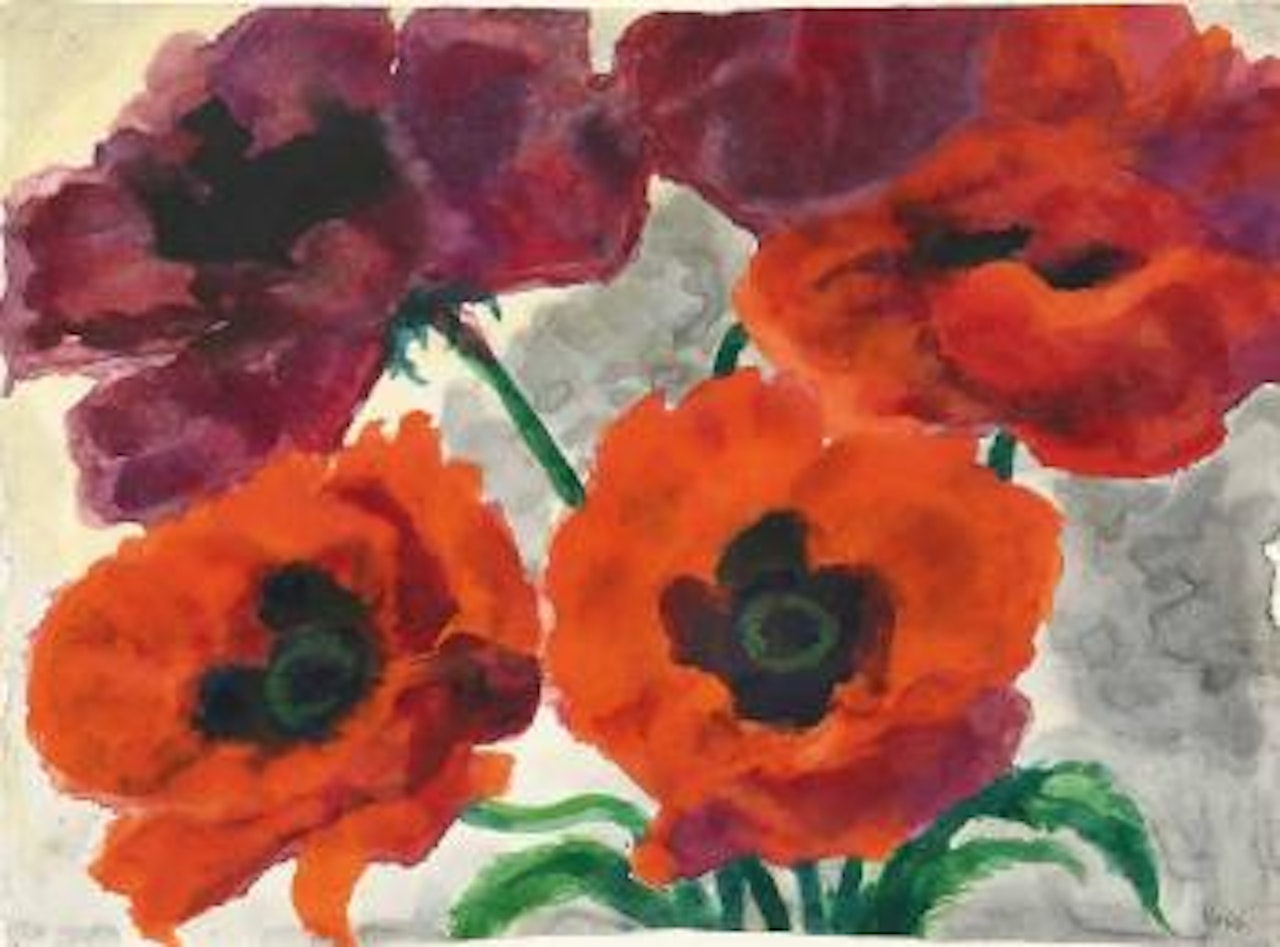 Große Mohnblumen by Emil Nolde