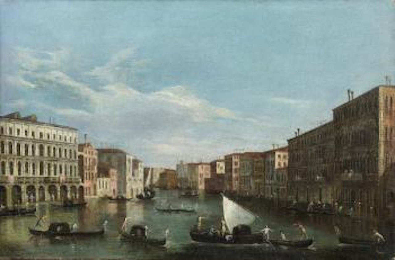 The Grand Canal from the Palazzo Foscari, Venice by Apollonio Domenichini