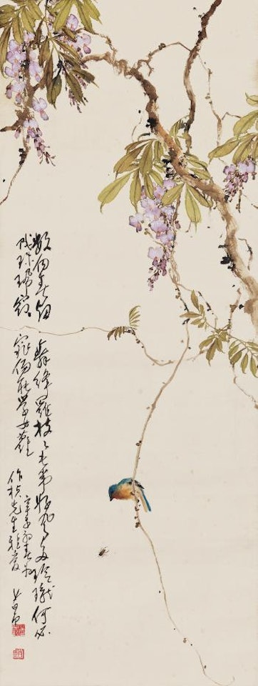 Wisteria and Bird by Zhao Shao'ang