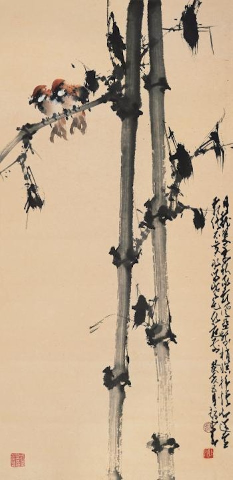 Bamboo and Sparrow by Zhao Shao'ang