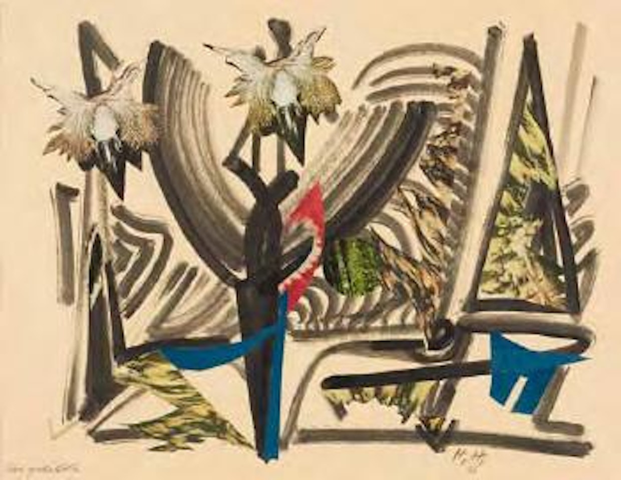 Zwei geschnäbelte by Hannah Höch