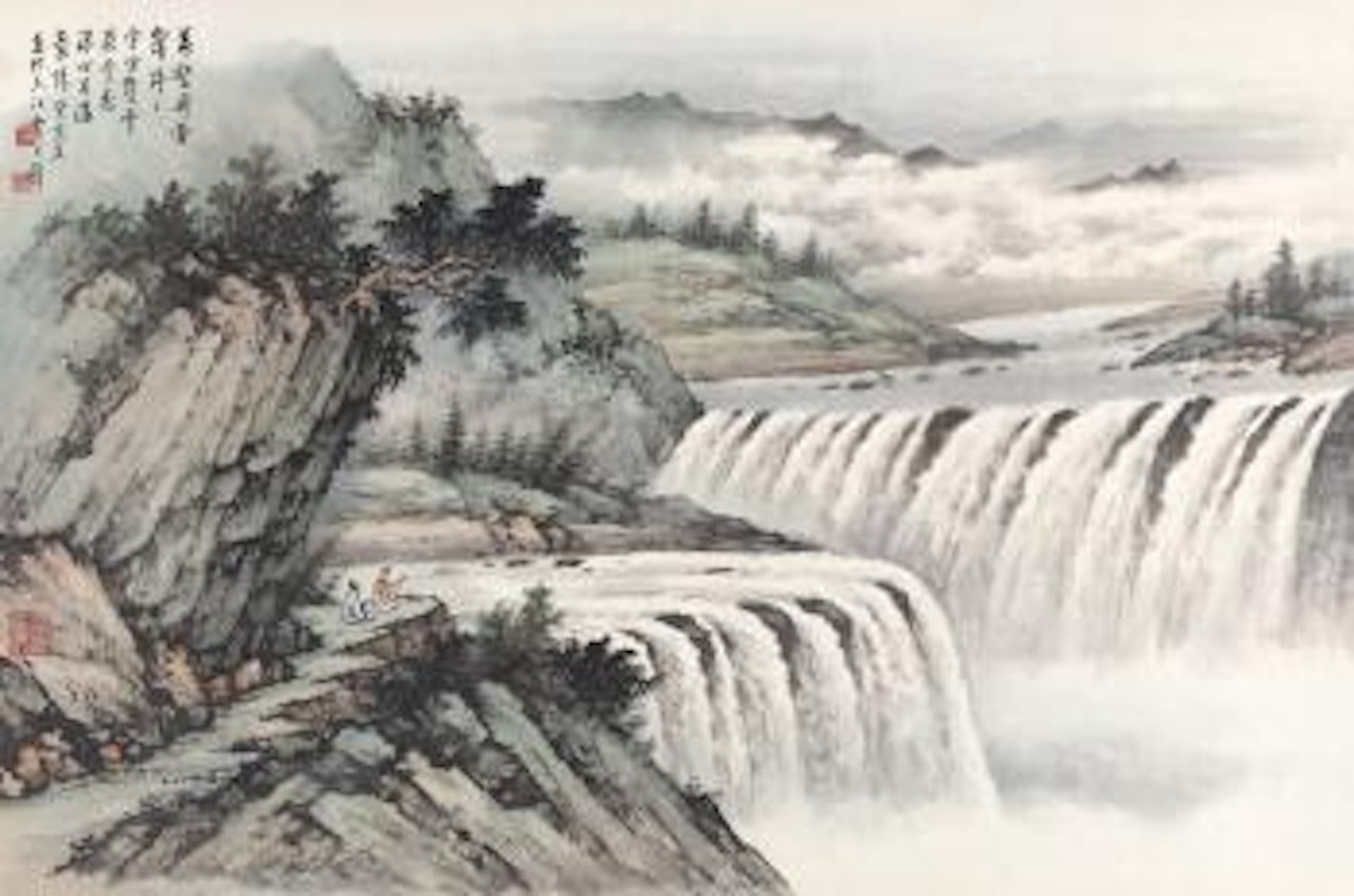 Waterfall by Huang Junbi