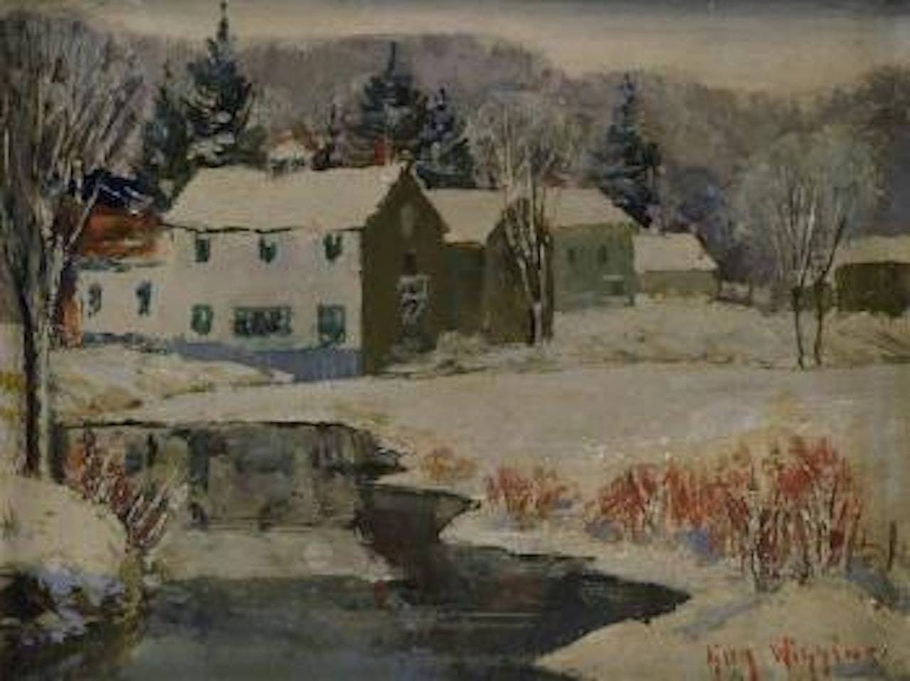 Winter in Lyme, Connecticut by Guy Carleton Wiggins