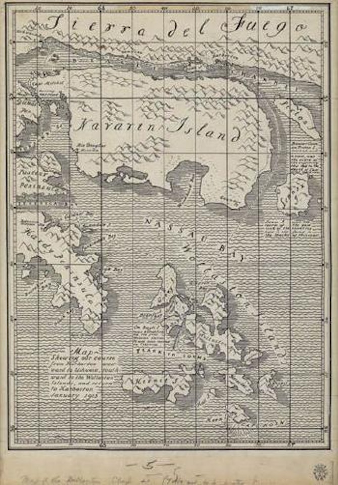 Map of Tierra del Fuego by Rockwell Kent