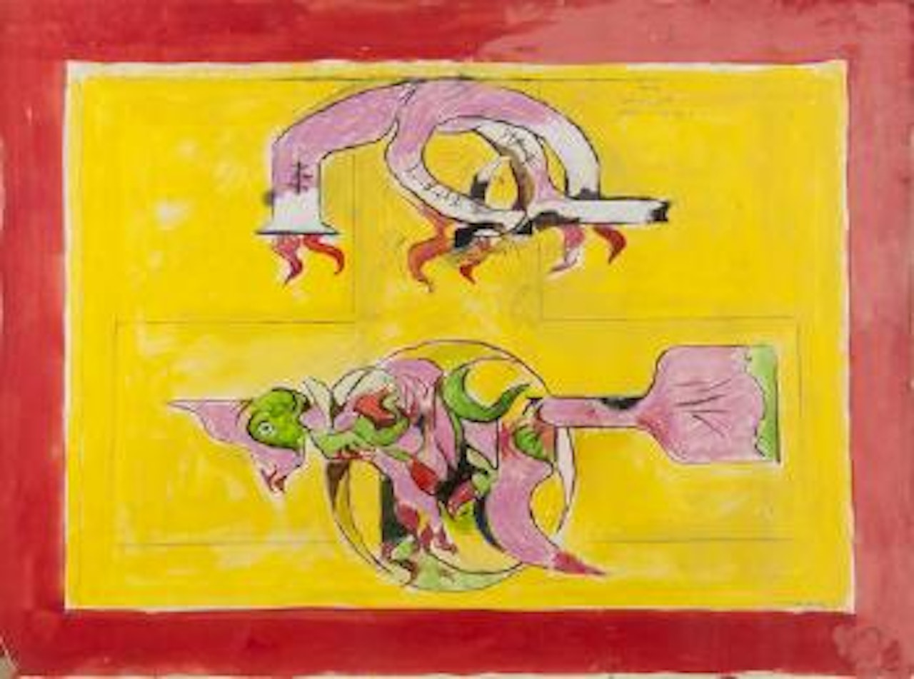 Study for carpet designy (Firebird) by Graham Sutherland