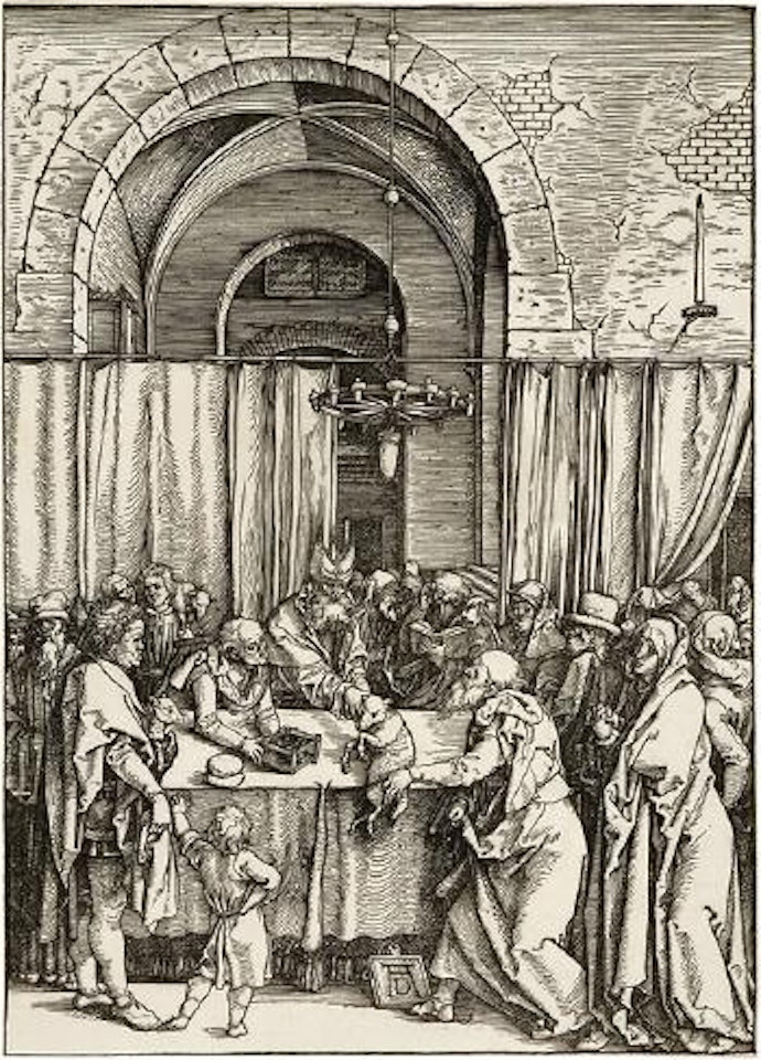 Das Opfer des Joachim vom Hohepriester zurückgewiesen by Albrecht Dürer