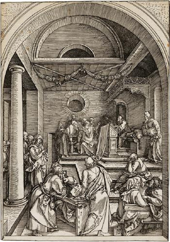 Der zwölfjährige Jesus im Tempel by Albrecht Dürer