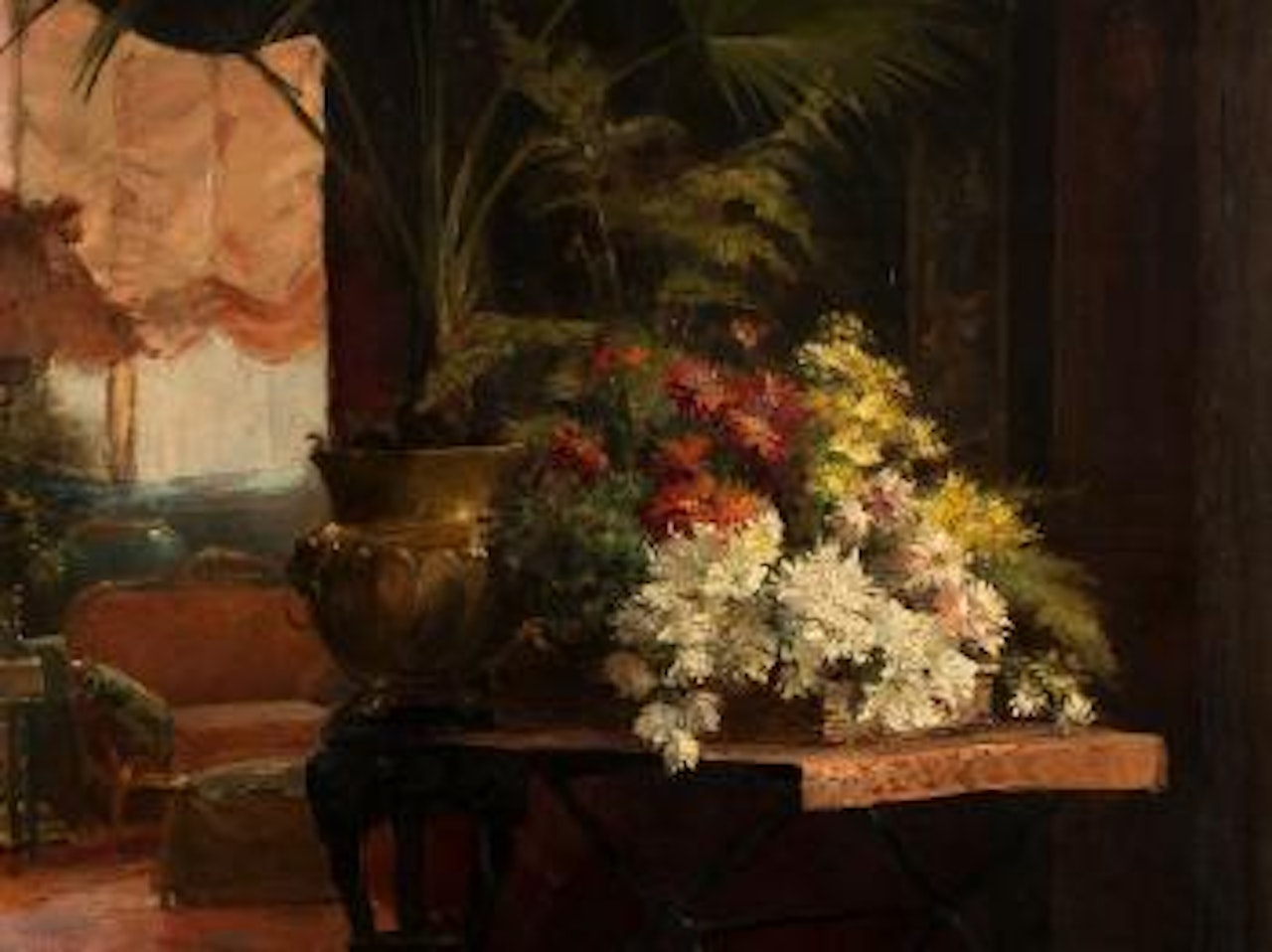 Interior by Michael von Munkacsy