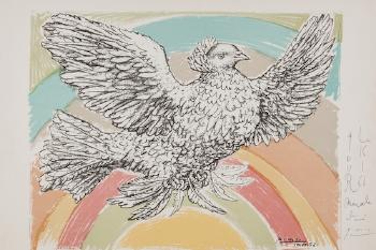 Flying Dove (In Rainbow) (B.598) by Pablo Picasso