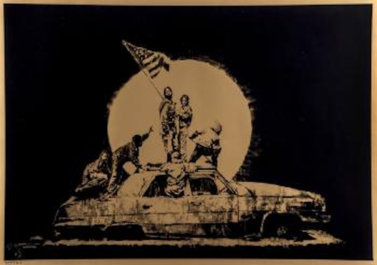 Gold Flag by Banksy