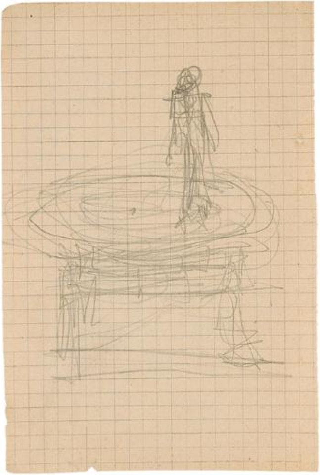 Homme sur table by Alberto Giacometti