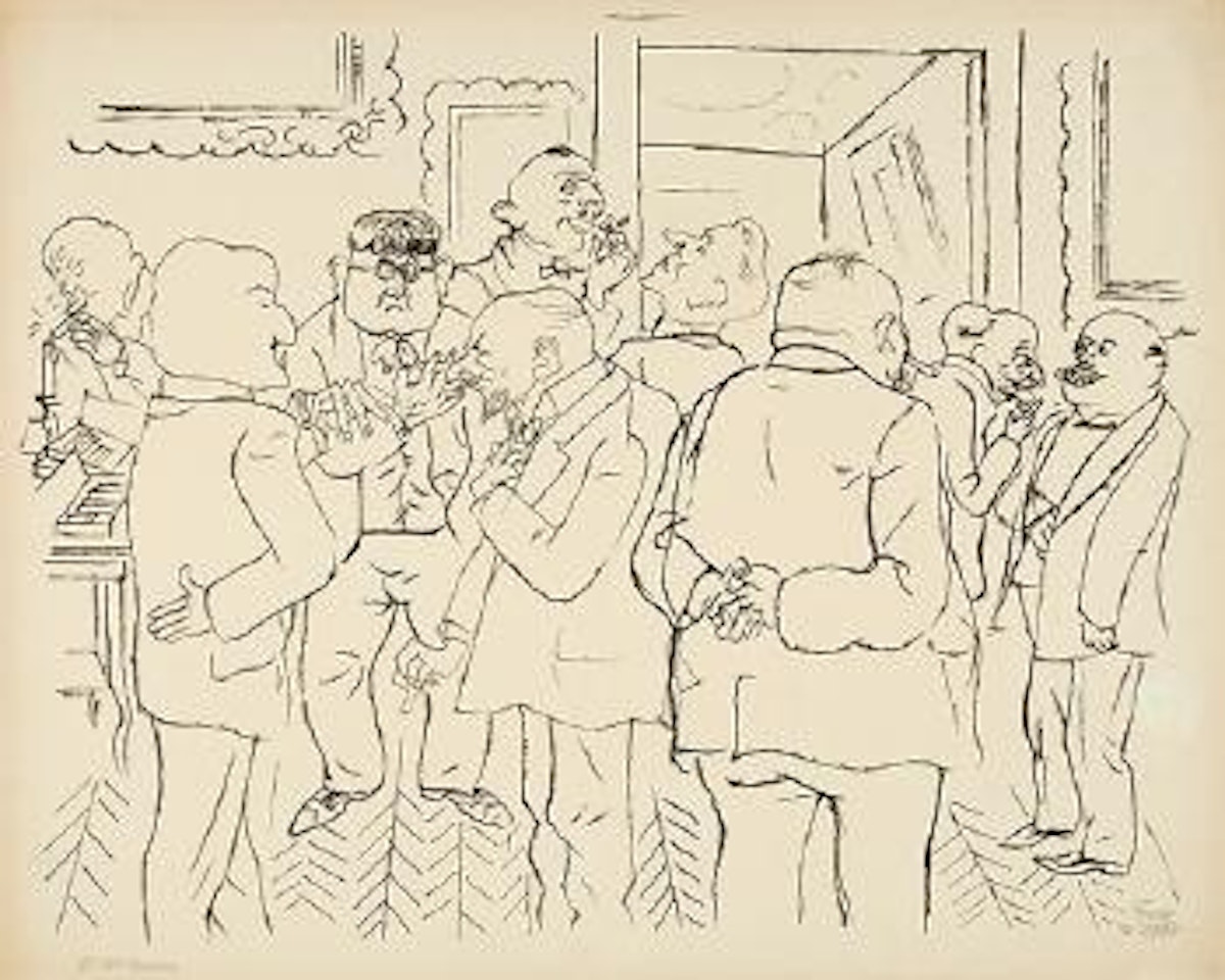 Botschafterempfang. Eine Liebesszene by George Grosz