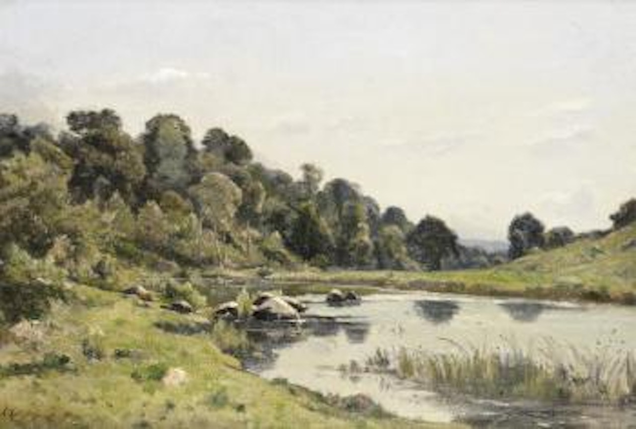 Les Bords De L'Aumance by Henri Harpignies