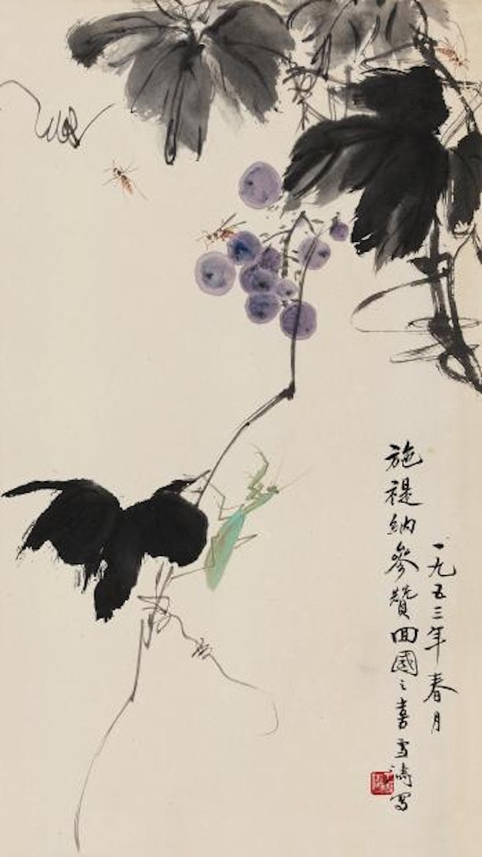 Grape, Bird And Insect by Wang Xuetao